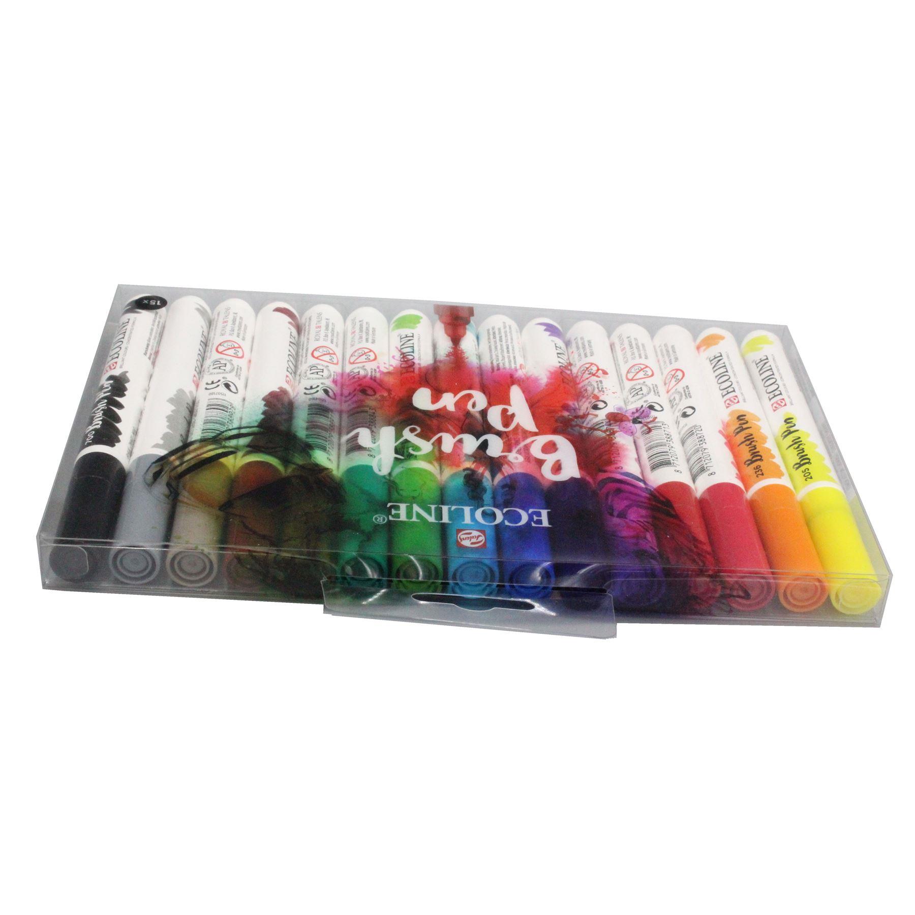 watercolour brush pen selection assorted colours