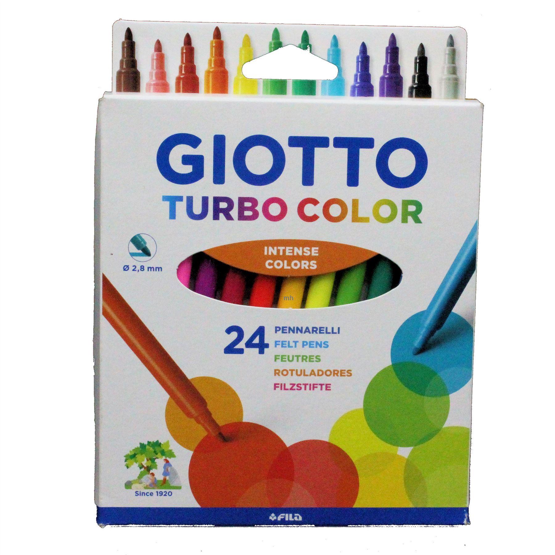 Fila Giotto Turbo colour felt pens 24 Box