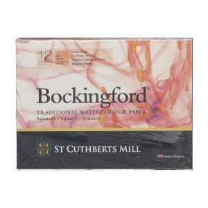 Bockingford Watercolour Paper Gummed Pad 12 Sheets 7" x 5" Hot Press