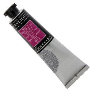 Sennelier Acrylique Acrylic Paint 60ml Tube 672 Quinacridone Red Light Series 4