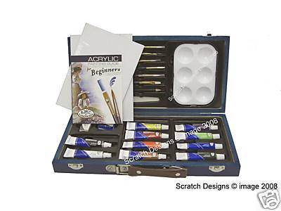 Royal & Langnickel RSET-ACR300 acrylic wooden gift paint box set