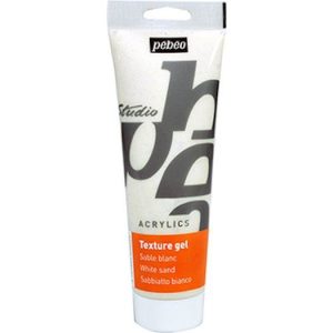 Pebeo Studio acrylic texture gel white sand 250ml