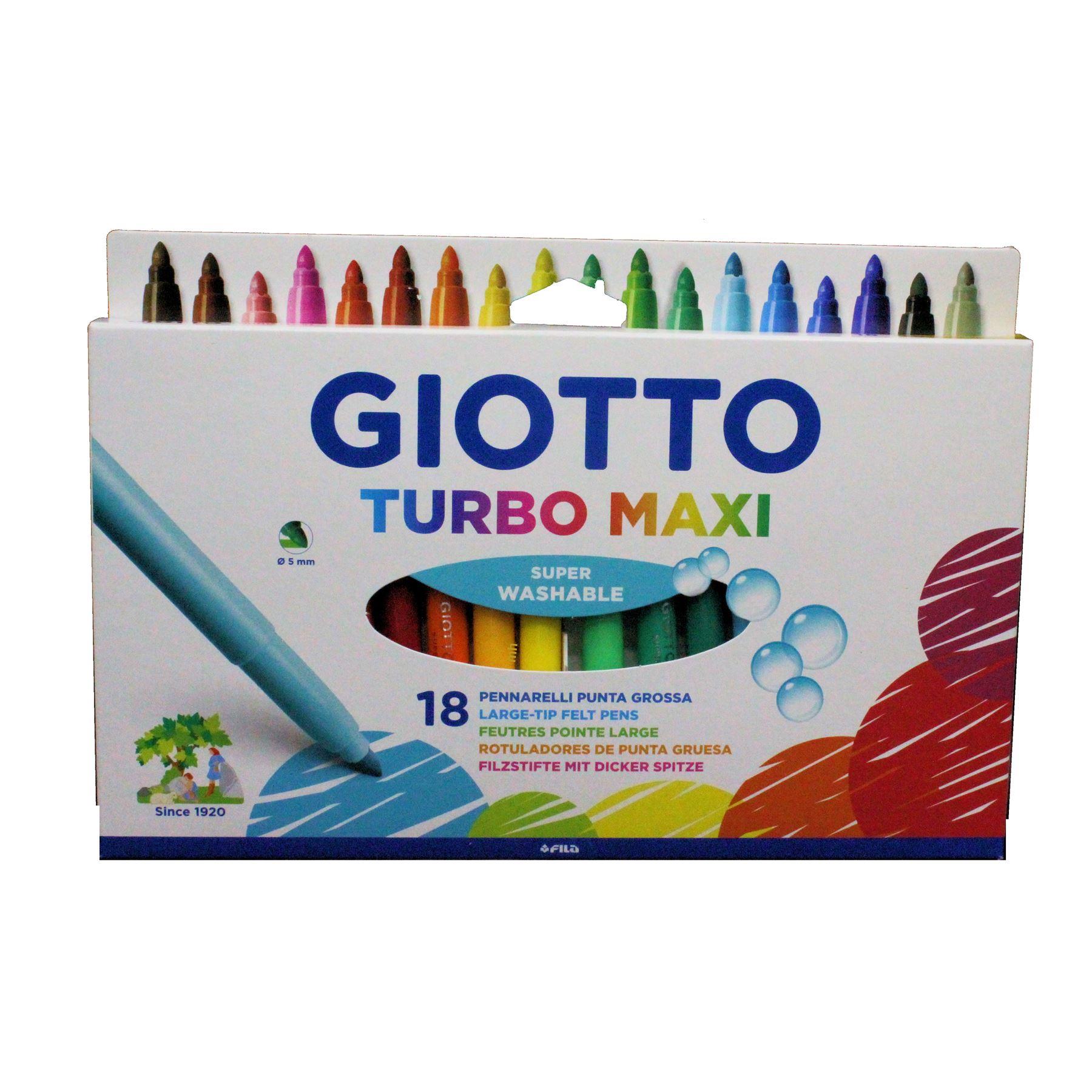 Fila Giotto Turbo Maxi Large tip felt pens 18 Box