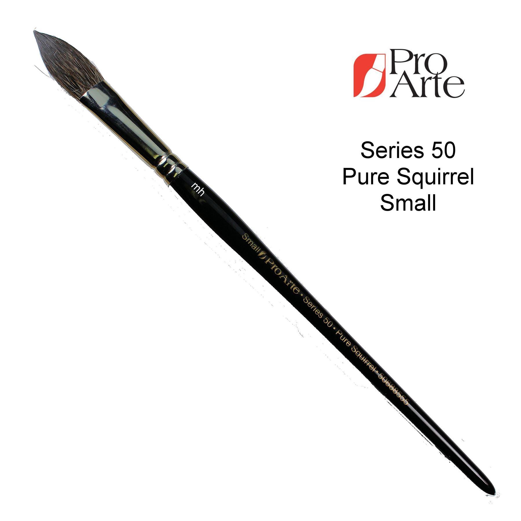 Pro Arte Series 50 Pure Squirrel Artists Wash Brushes, Small