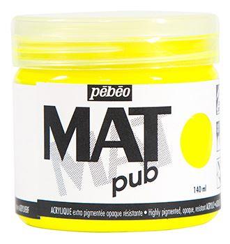 pebeo mat pub acrylic paint fluorscent yellow