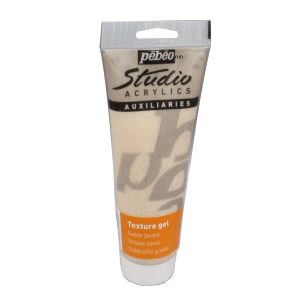 Pebeo yellow sand texture gel