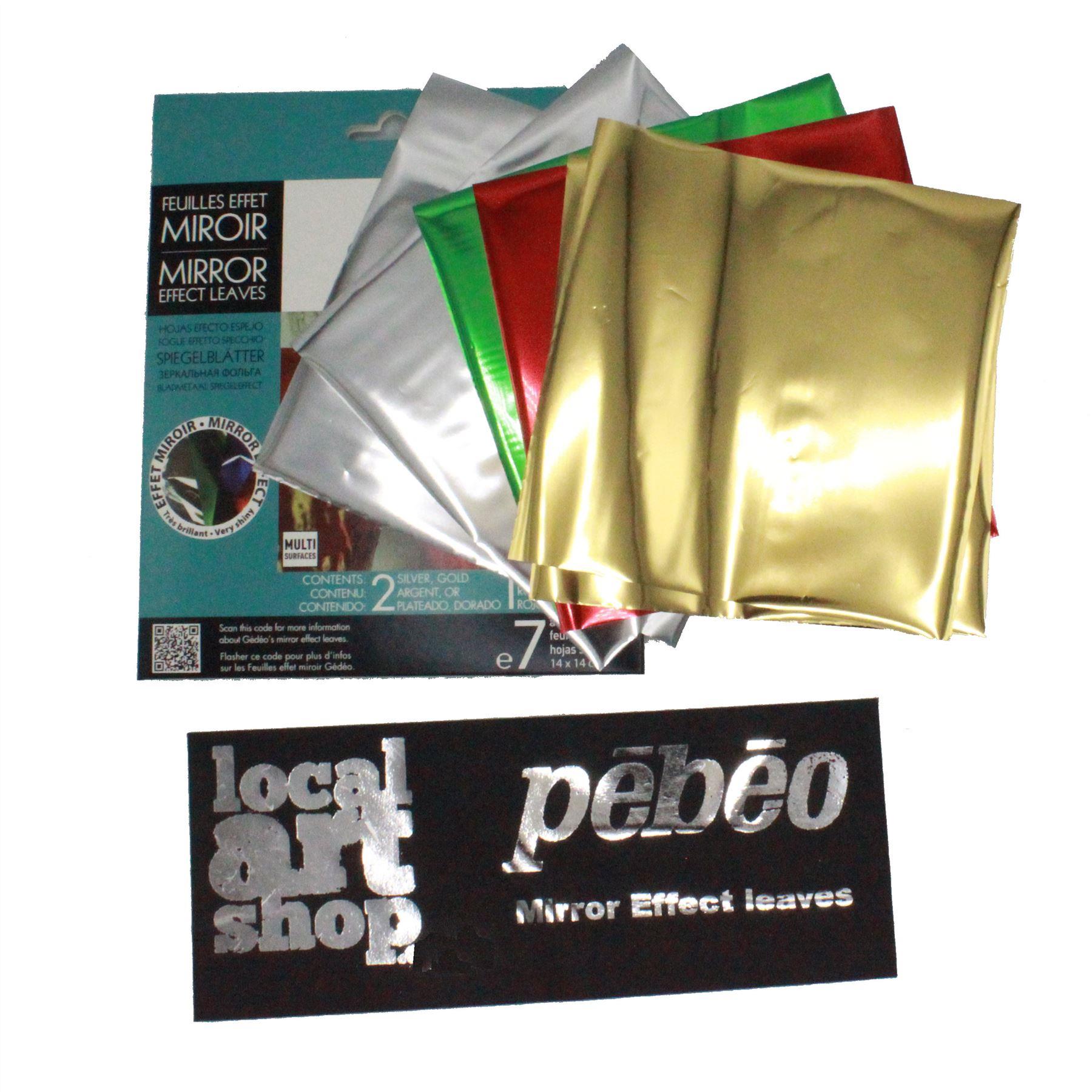 Pebeo Gedeo Mirror Effect Mixed Finish Leaves 7 14x14cm