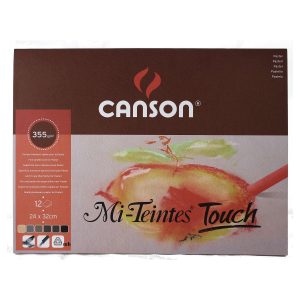 Canson Mi-Teintes Touch Pastel Paper 24cm x 32cm 12 Sheets 6 colours