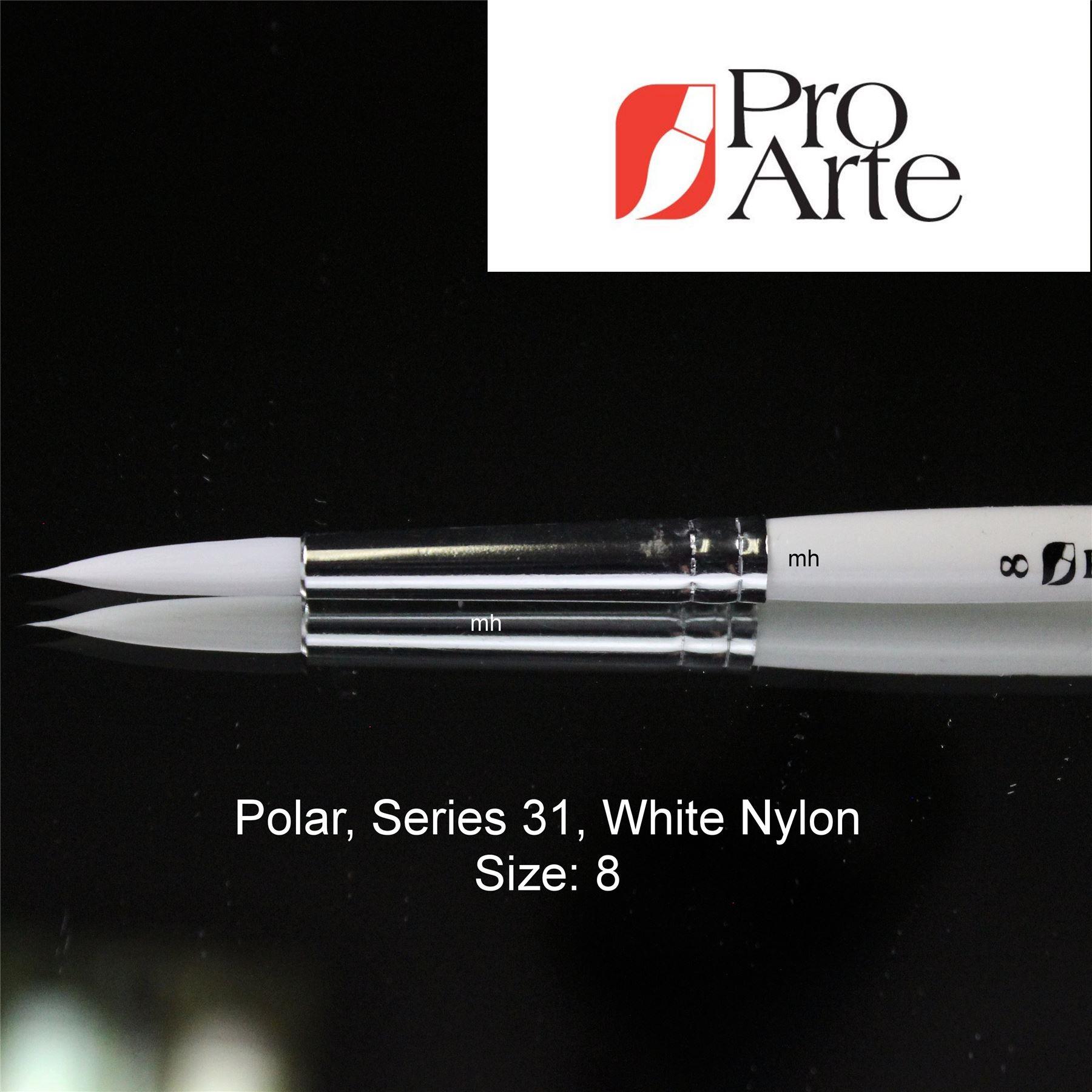 Pro Arte Series 31, Polar White Brushes, Round 8