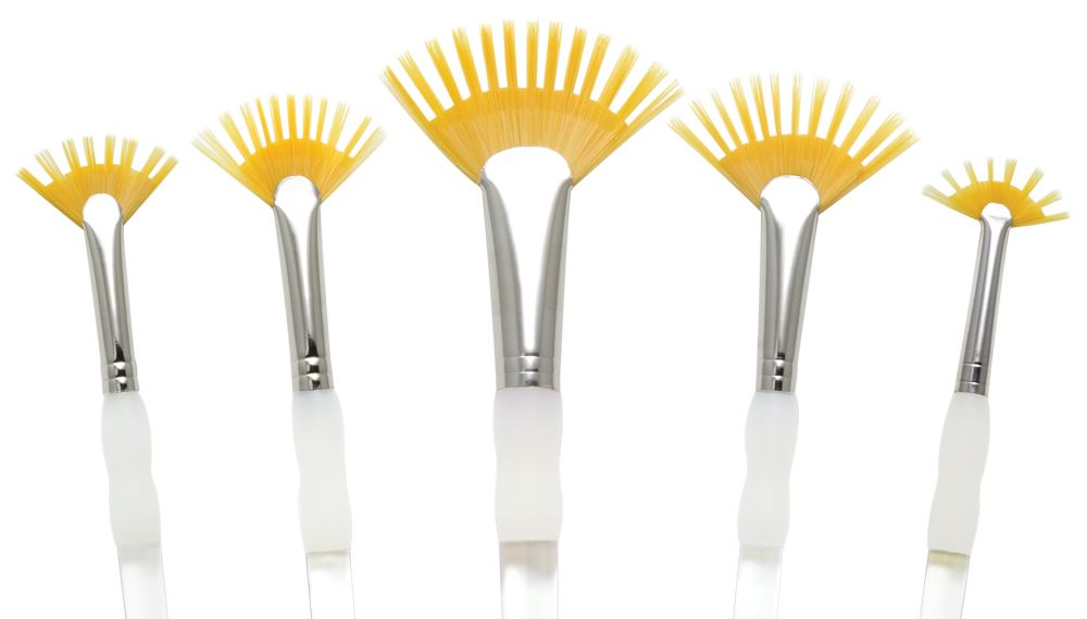 Royal & Langnickel talkon paint brush Aqualon Wisp 5pc Assorted Fan Set