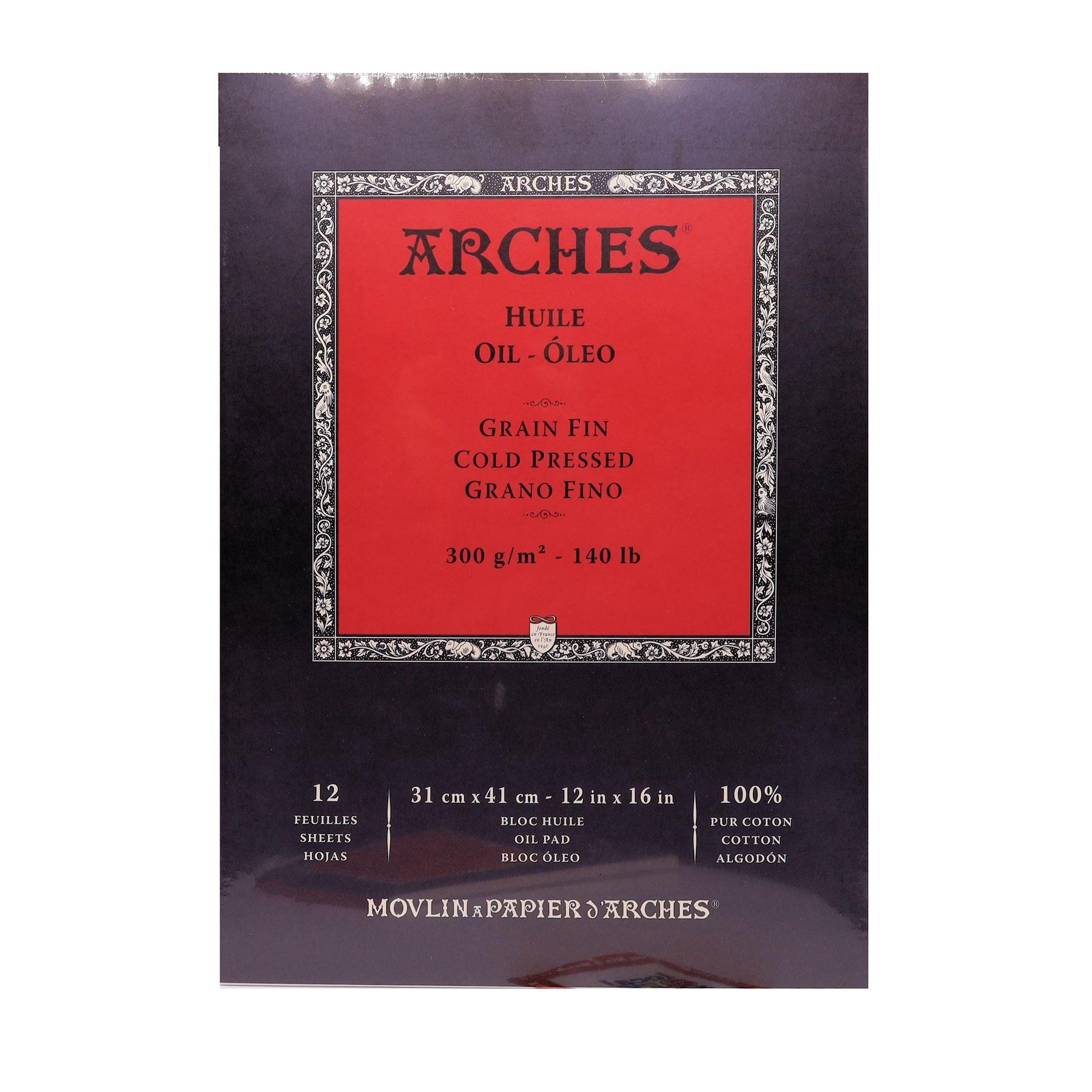 Canson Arches oil paper pad cold pressed 12 Sheets - 31x41cm