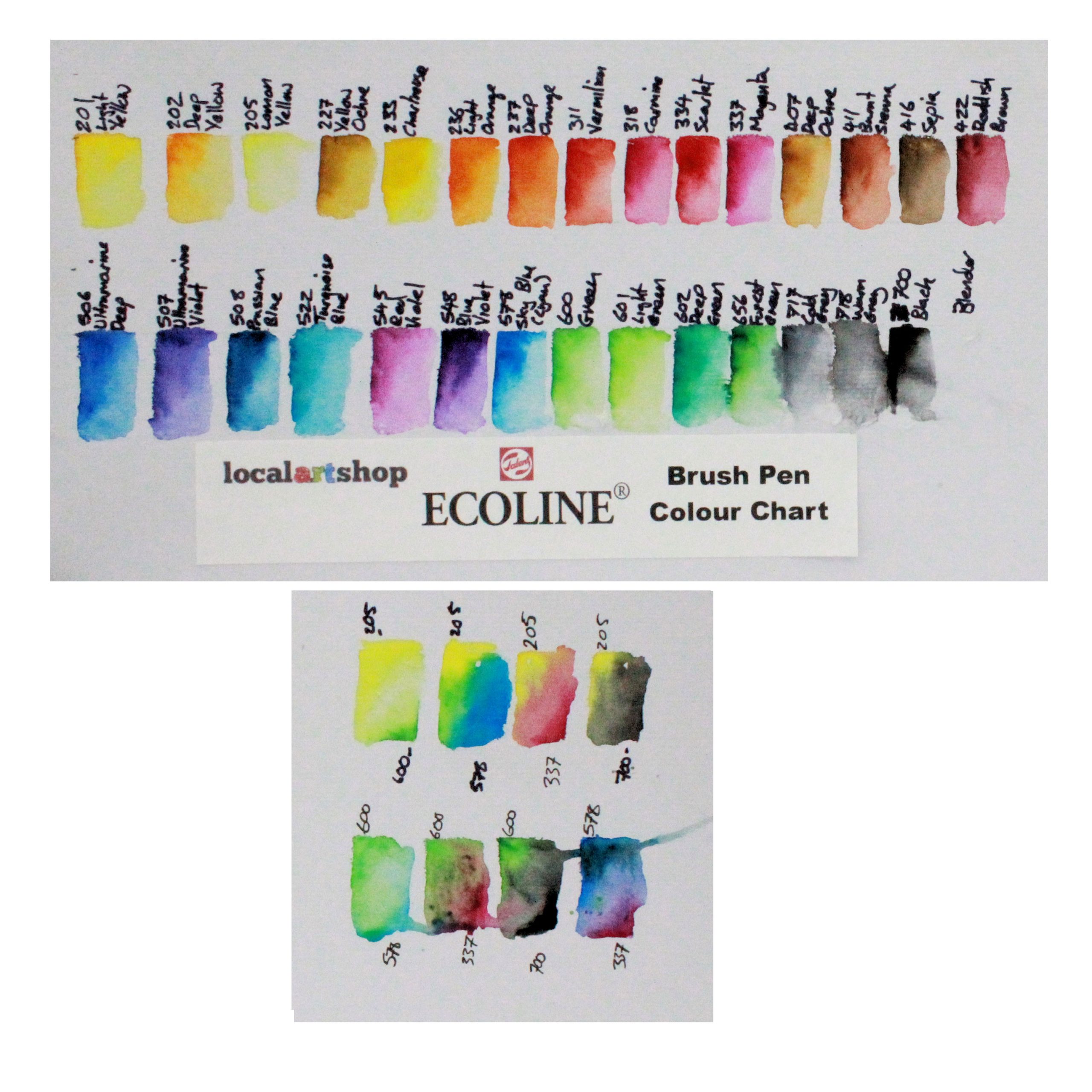 royal talens ecoline brush pens selection of color