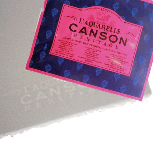 Canson heritage watercolour paper sheets of hot pressed 300 GSM 140lb