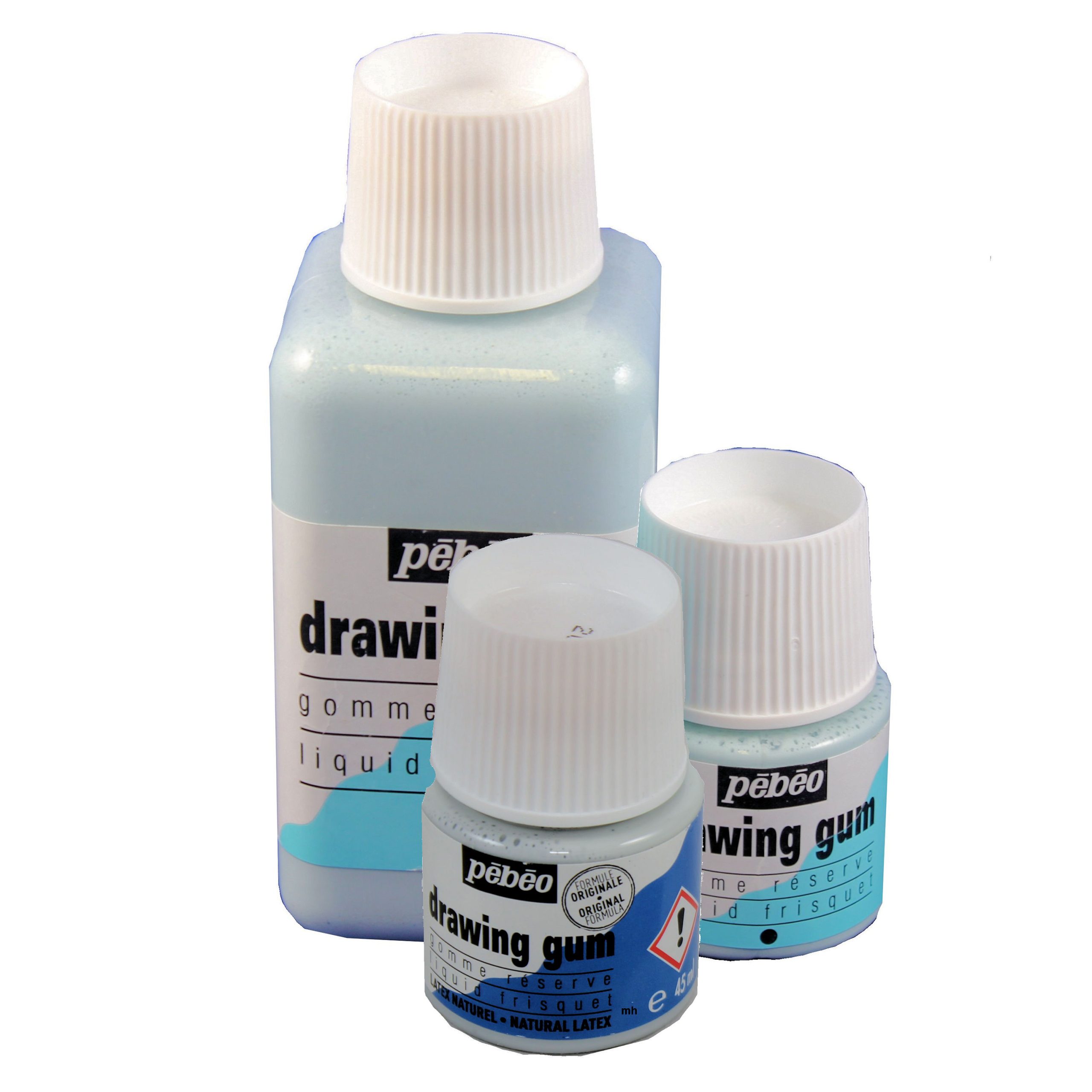 Pebeo Drawing Gum - 45ml or 250ml pots of Synthetic or Natural