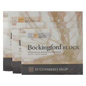 Bockingford Rough paper Block 300gsm assorted sizes 12sheets