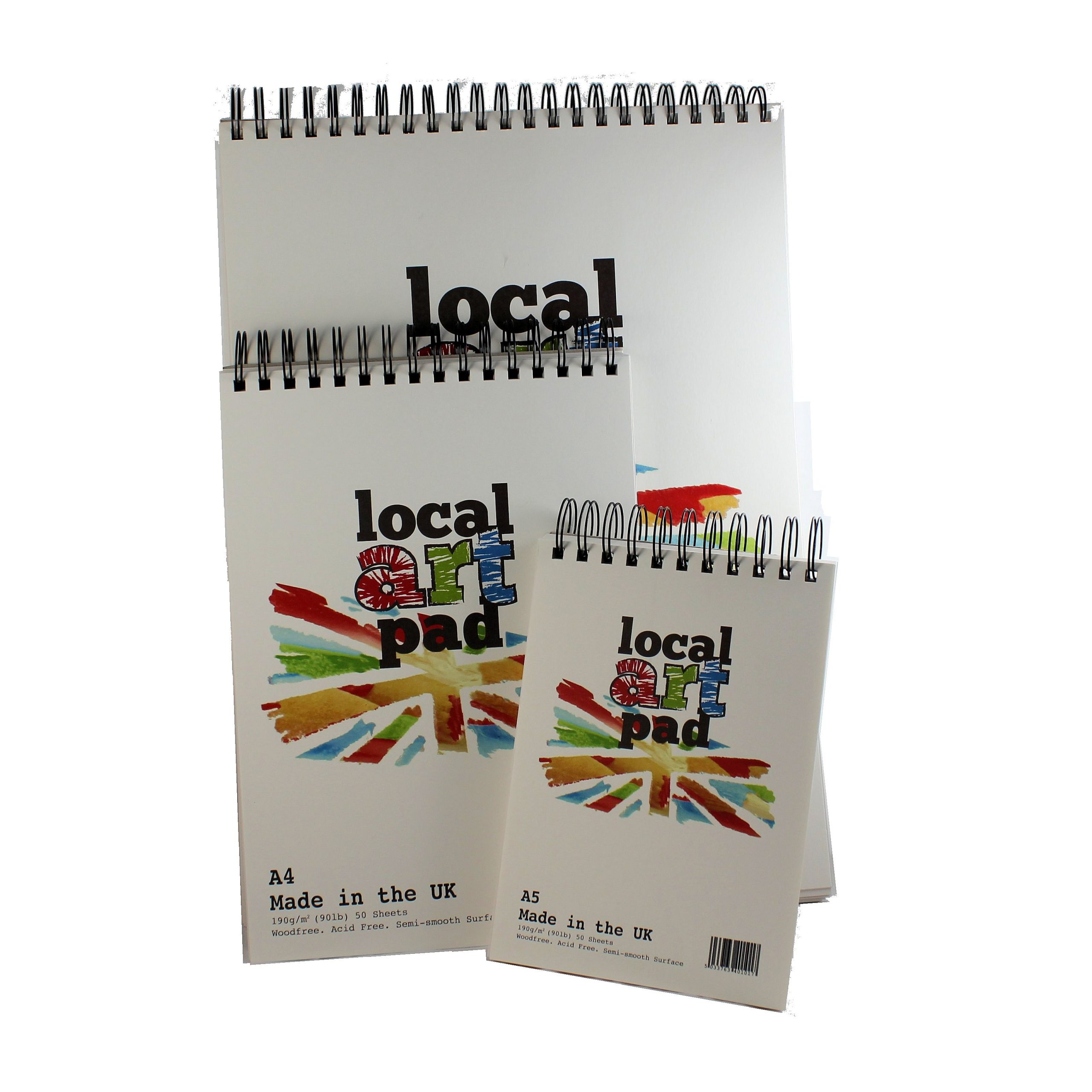 Local Art Shops own UK made 190gsm drawing pad Local Art Pad