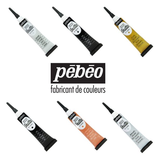Pebeo Gutta outlining Paint 20ml Tube assorted colours fabric