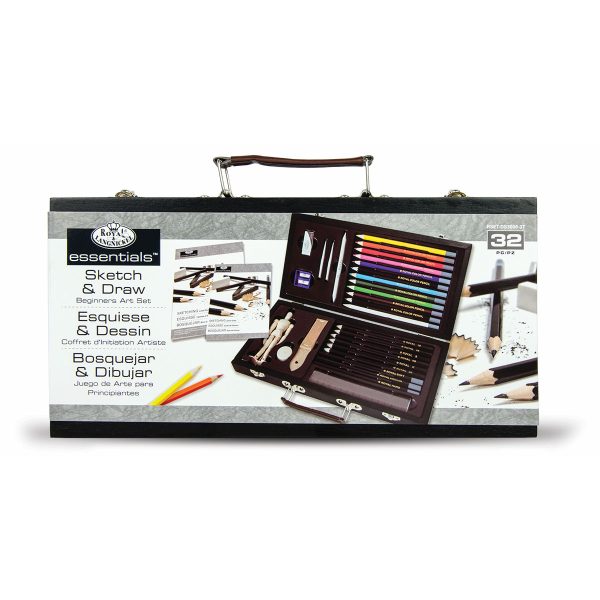 royal & Langnickel drawing for beginners wooden box set rset-ds3000