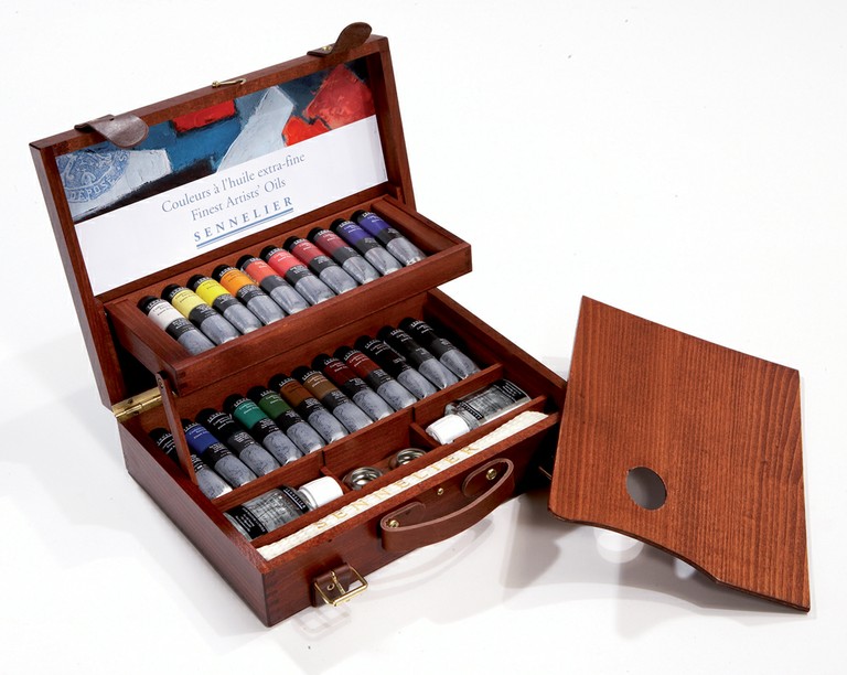 Sennelier Artist Oil Paint Wooden Box Set 22x 40ml Tubes