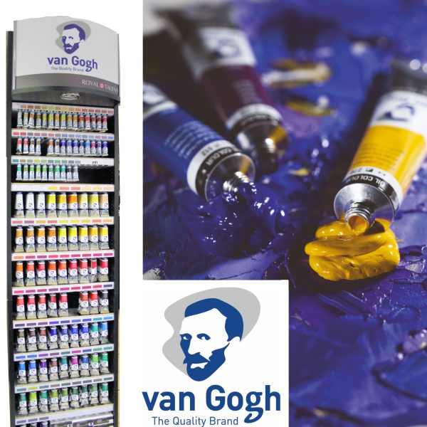 Van Gogh oil colour 40 mil tube stand 3 for 2