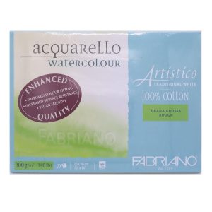 Fabriano Artistico Watercolour Block Pad Rough 10"x14" 100% Cotton