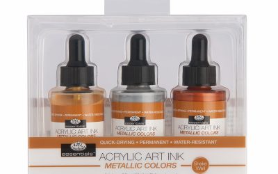 Royal & Langnickel acrylic ink 3 color metallic set fluid acrylic paint colour