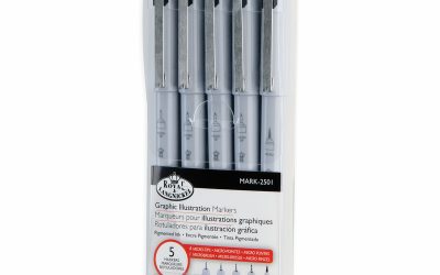 Royal & Langnickel graphic illustration marker 5 pen set fine-liner