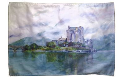 Eilean Donan Castle Tea Towel – 100% Cotton, Made in UK