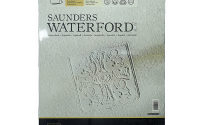 Saunders Waterford Rough Watercolour Paper Pad – 12 Sheets, 12×16″, 300gsm, 100% Cotton