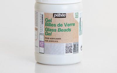 Pebeo Glass Bead Gel Texture Medium – Transparent Acrylic Gel with Micro Beads – 32% Lower Carbon Binder