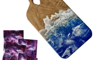 Epoxy Resin Serving Board or coasters option Workshop in Nottingham (14years + with an Adults)